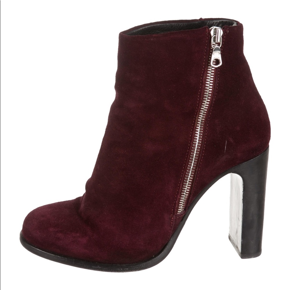 Rag & Bone Suede Ankle Boots Maroon SZ 7